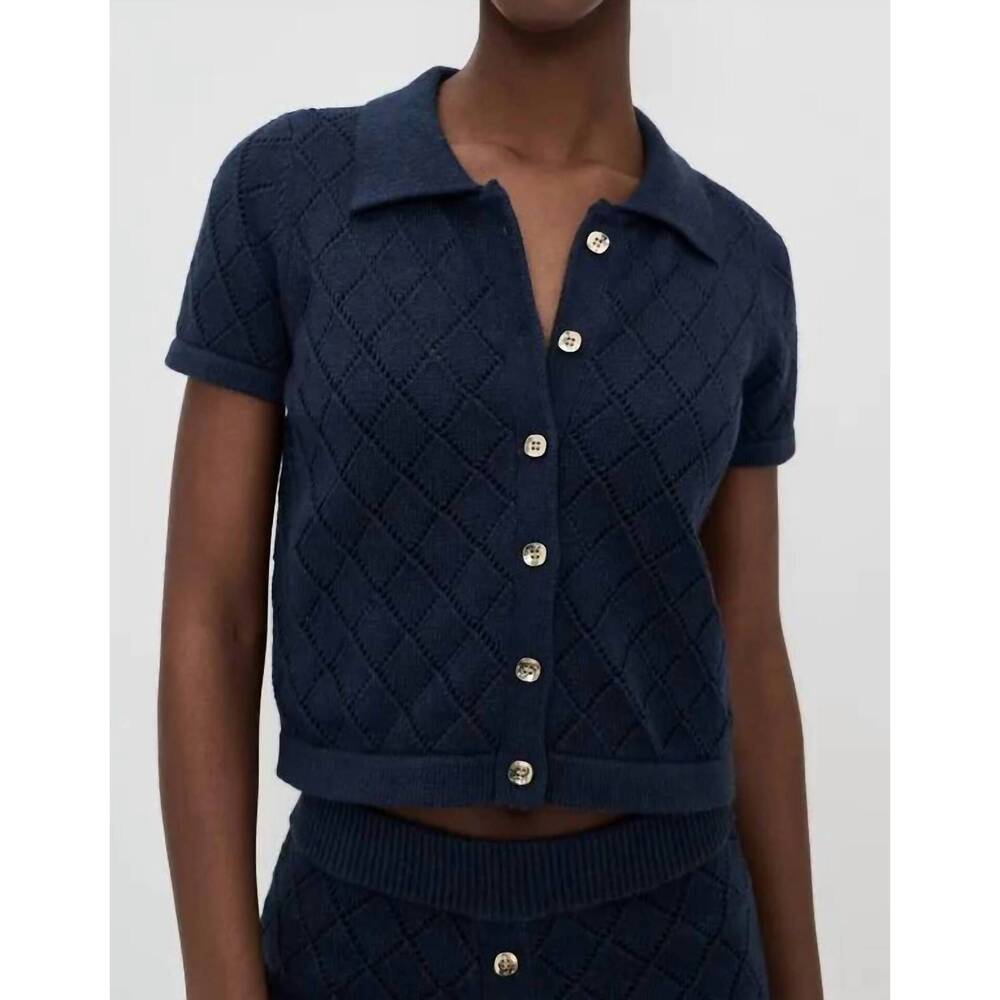NEW HEVRON arlet cardigan in navy